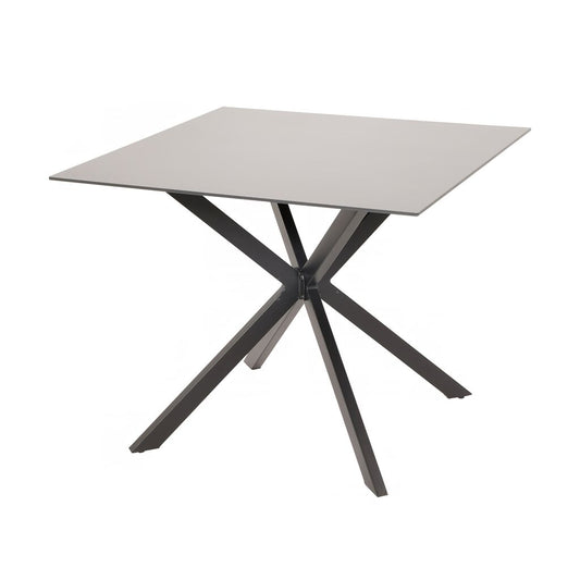  Quadratischer Esstisch Aus Aluminium 90x90cm In Schwarz - Silesto