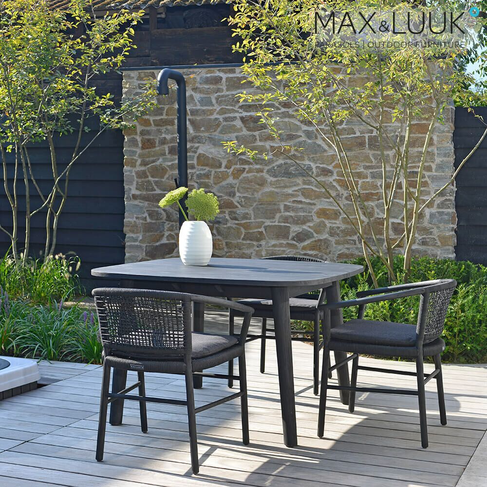  Quadratischer Esstisch Für Den Garten Von Max & Luuk In Dunkelgrau - Lennon Tisch