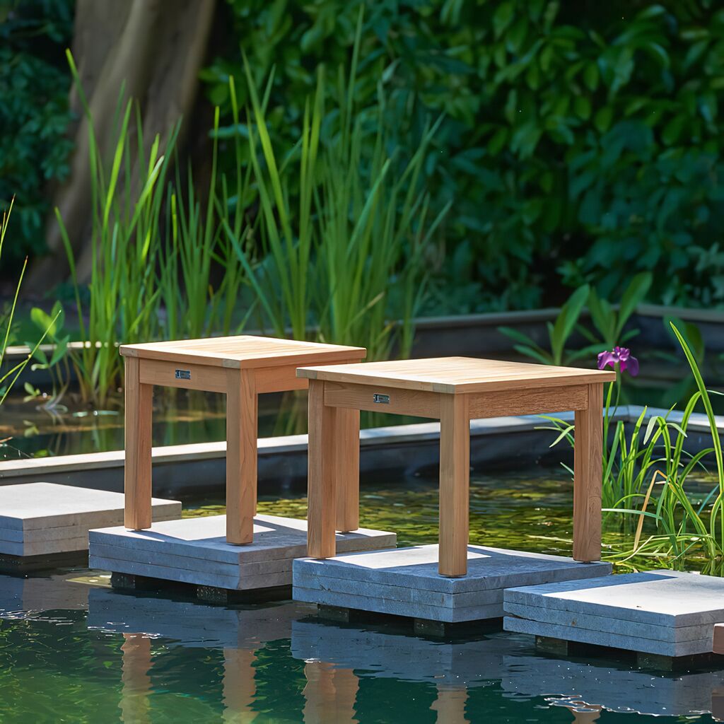  Quadratischer Garten Beistelltisch Aus Teakholz - Thea Beistelltisch