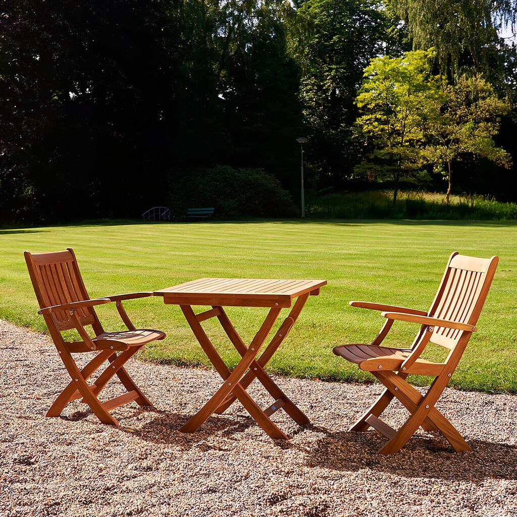  Quadratischer Garten Klapptisch Aus Teakholz - 70x70cm - Blake Klapptisch