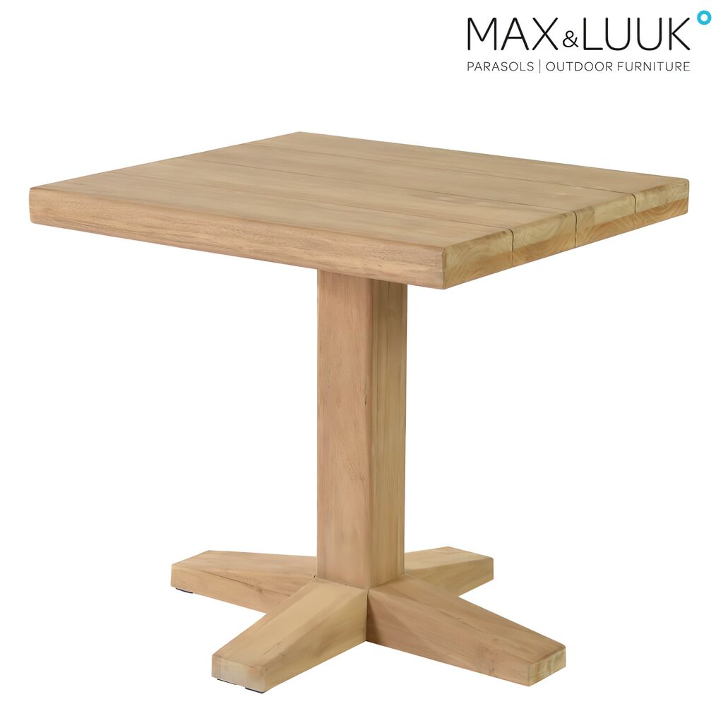  Quadratischer Gartentisch Aus Teakholz - 70x80cm - Max&Luuk - Bruce Gartentisch