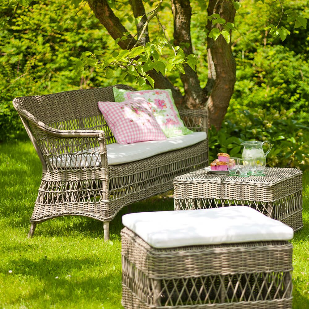  Quadratischer Loungetisch In Antikgrau Aus Aluminium - Gartentisch Jona