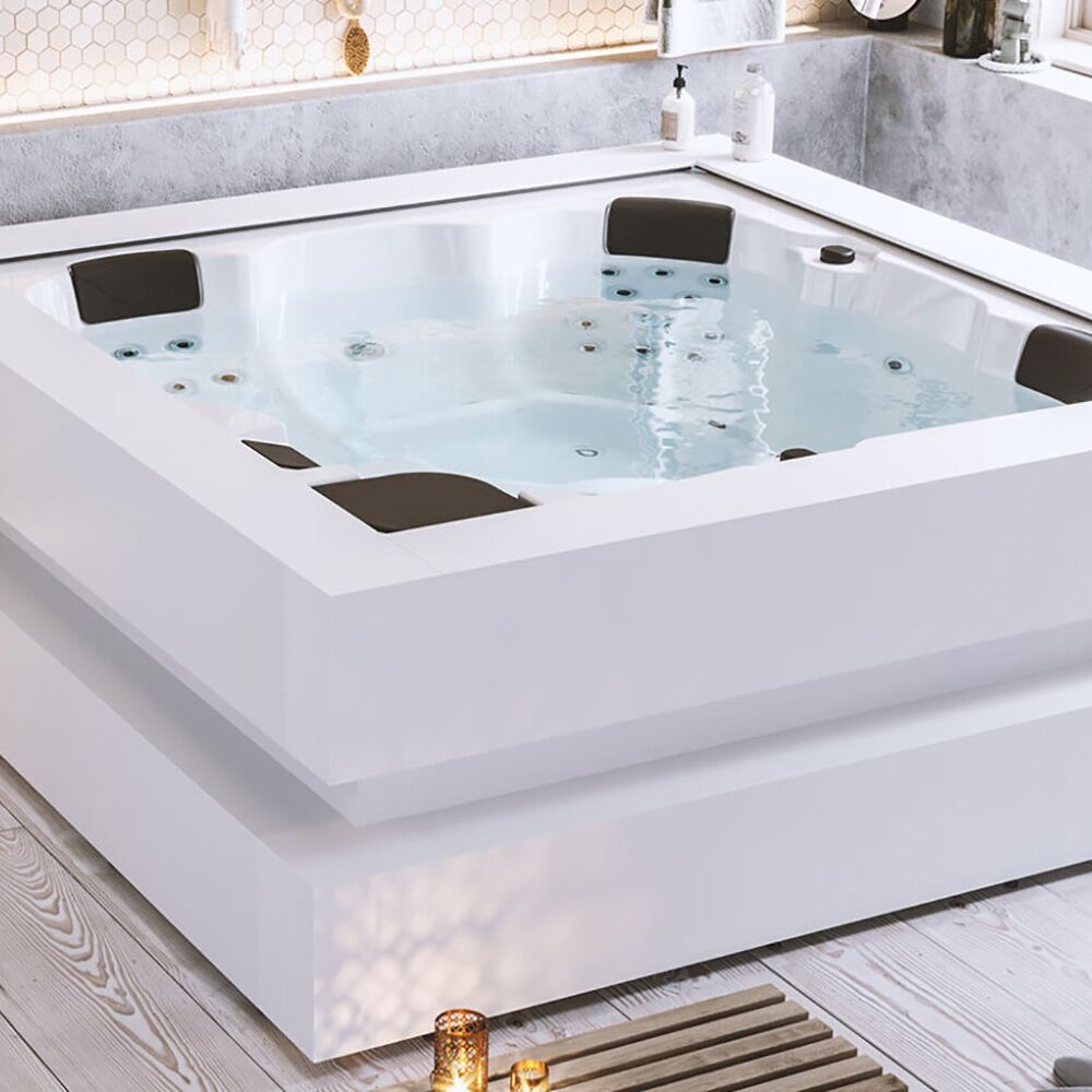  Quadratischer Whirlpool Für 5 Personen - Moderne Ausstattung - Nania