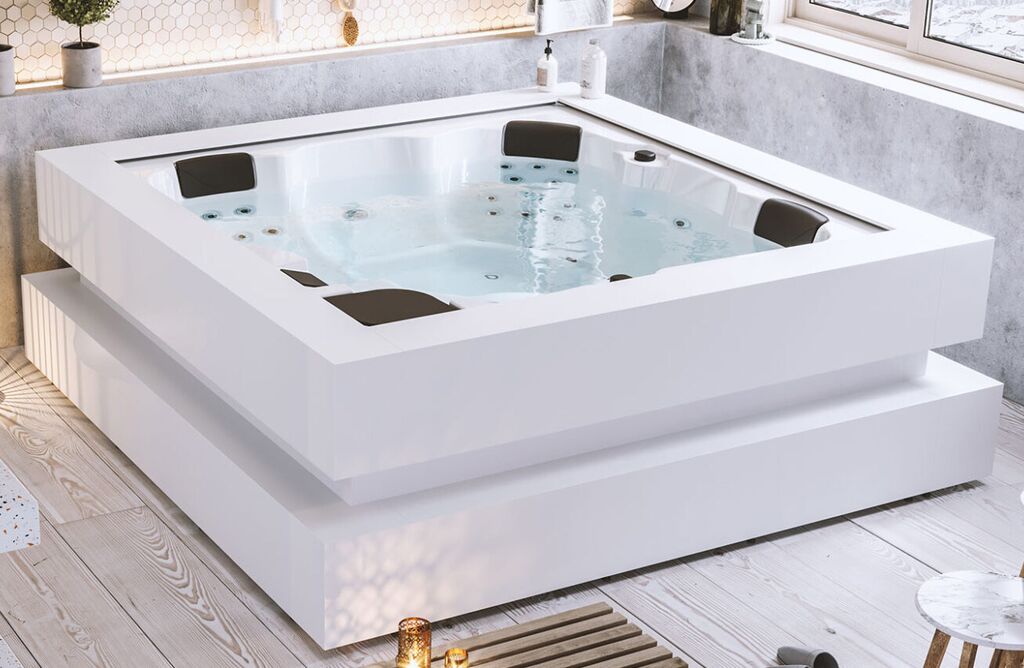  Quadratischer Whirlpool Für 5 Personen - Moderne Ausstattung - Nania
