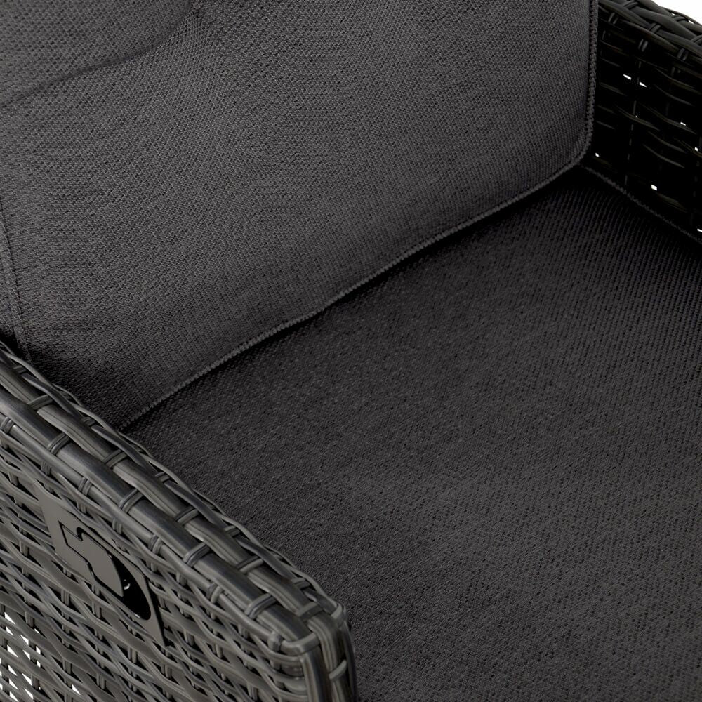  Rattan Gartenliege Im Edlen Design - Verstellbar - Sonnenliege Refi / Anthrazit