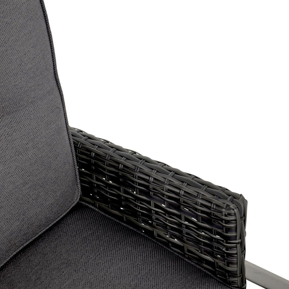  Rattan Gartenliege Im Edlen Design - Verstellbar - Sonnenliege Refi / Anthrazit