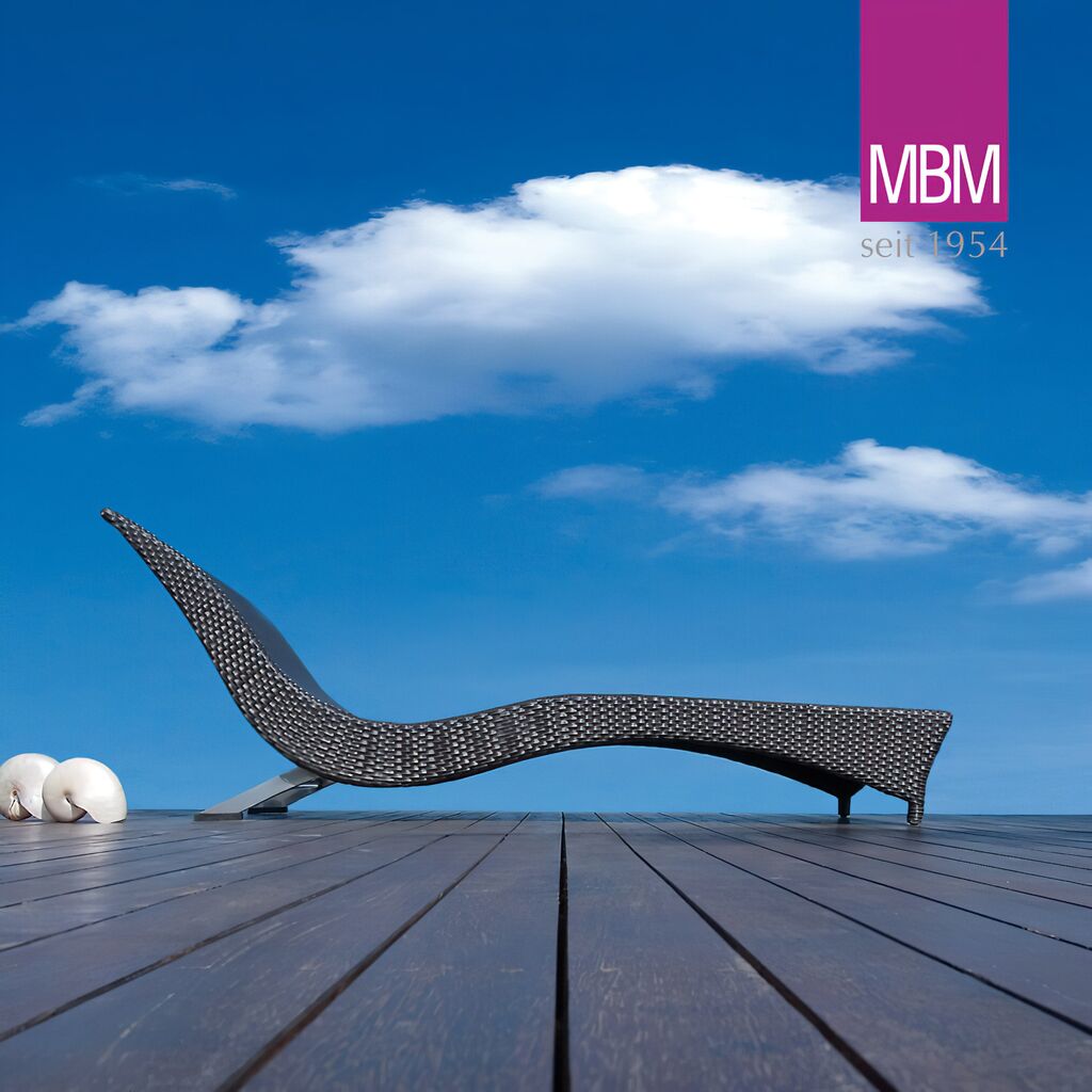  Relax Sonnenliege Aus Aluminium & Polyrattan - MBM - Dunkelbraun - Liege Wellness