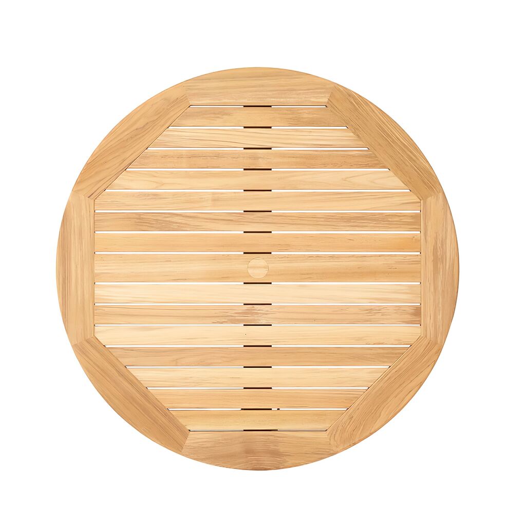  Robuster Garten Holztisch - Rund - Teakholz - Ava Gartentisch