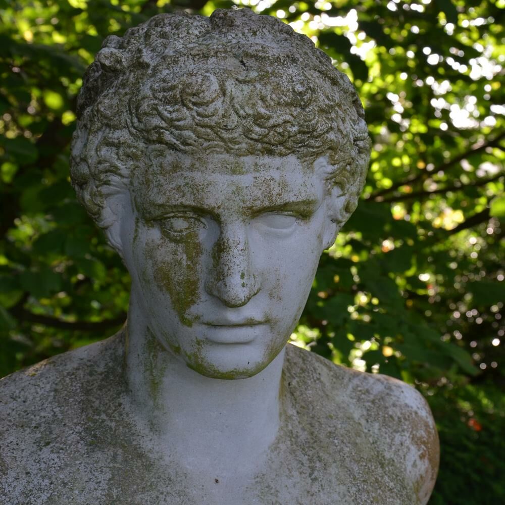  Römische Stein Büste Antik - Antinous