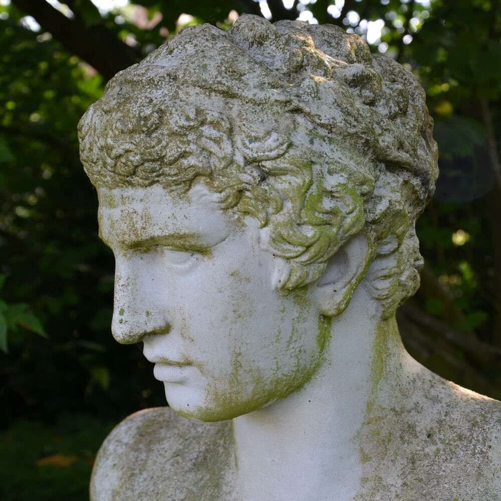  Römische Stein Büste Antik - Antinous