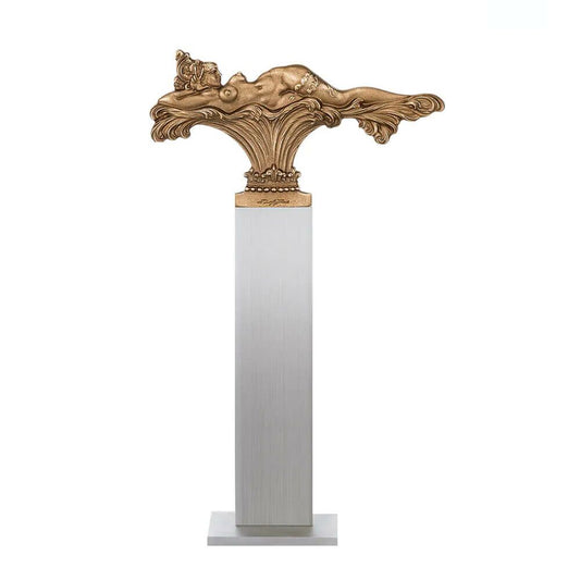  Romantische Aktskulptur Aus Bronze - Künstleredition - Liegende Versuchung