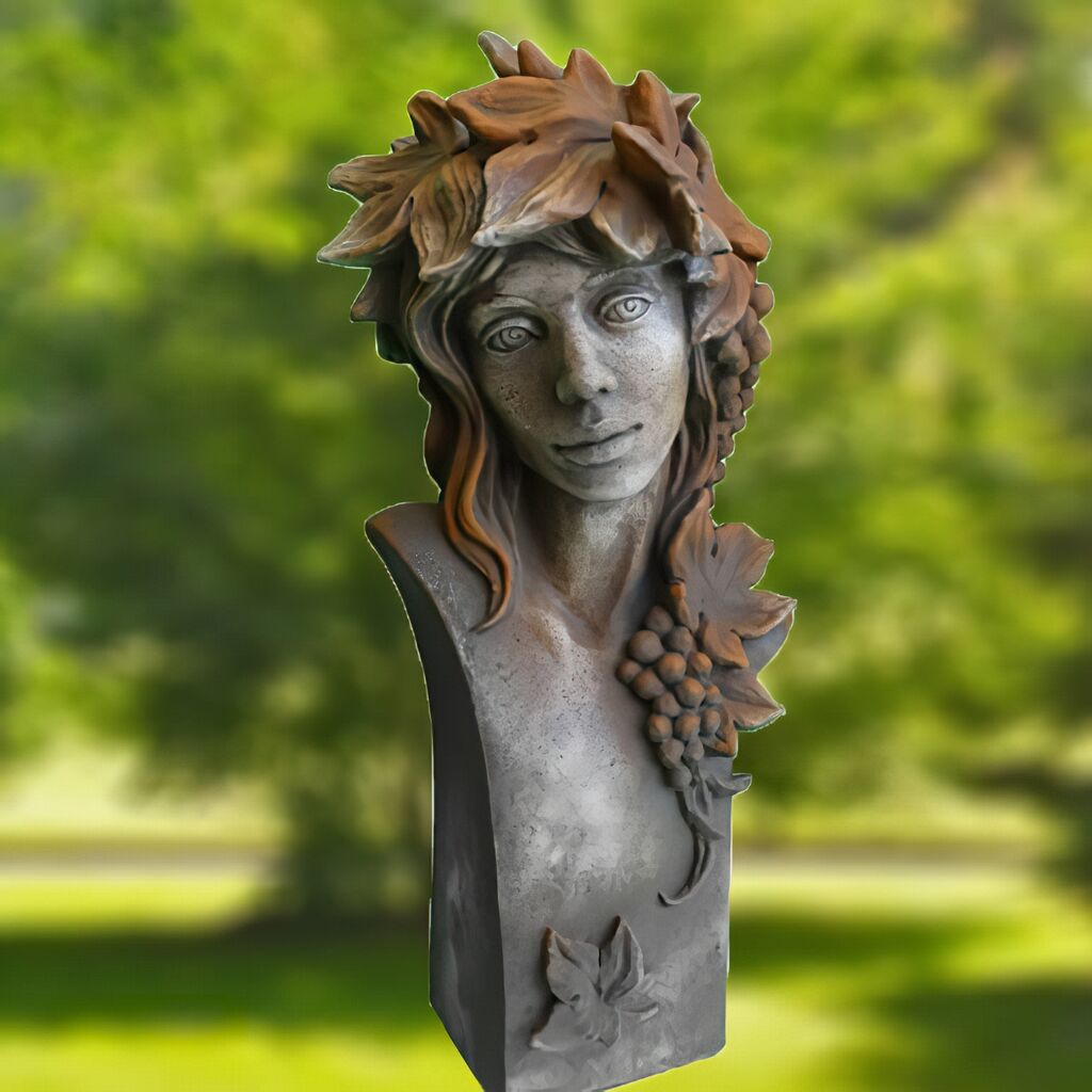 Romantische Frauenbüste Floral Aus Steinguss - Belina
