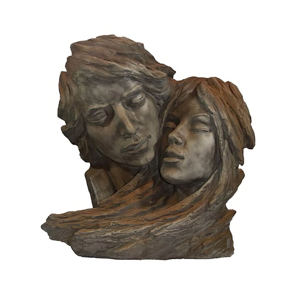  Romantische Paar-Steinfigur Als Büste - Gesichterpaar
