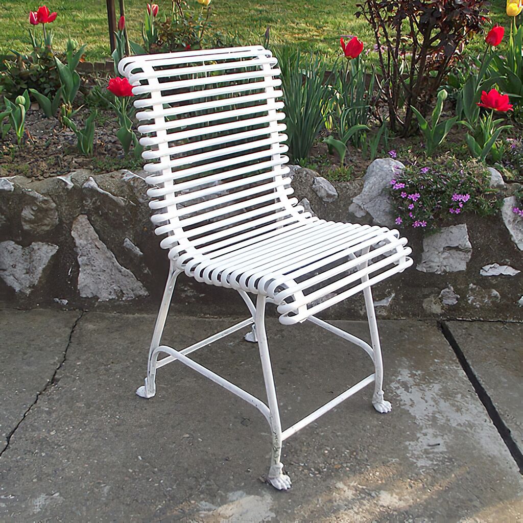  Romantischer Gartenstuhl Wetterfest Aus Metall - Claude