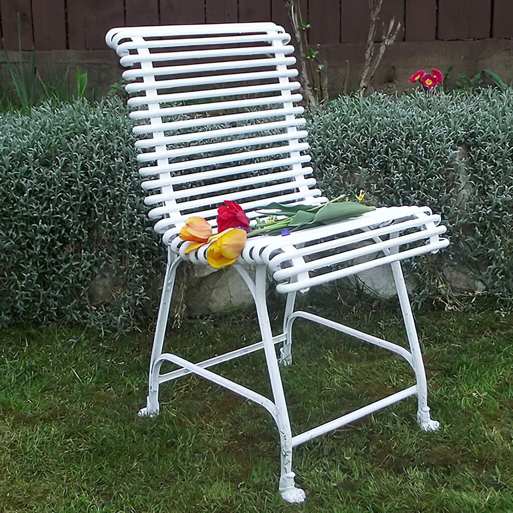  Romantischer Gartenstuhl Wetterfest Aus Metall - Claude