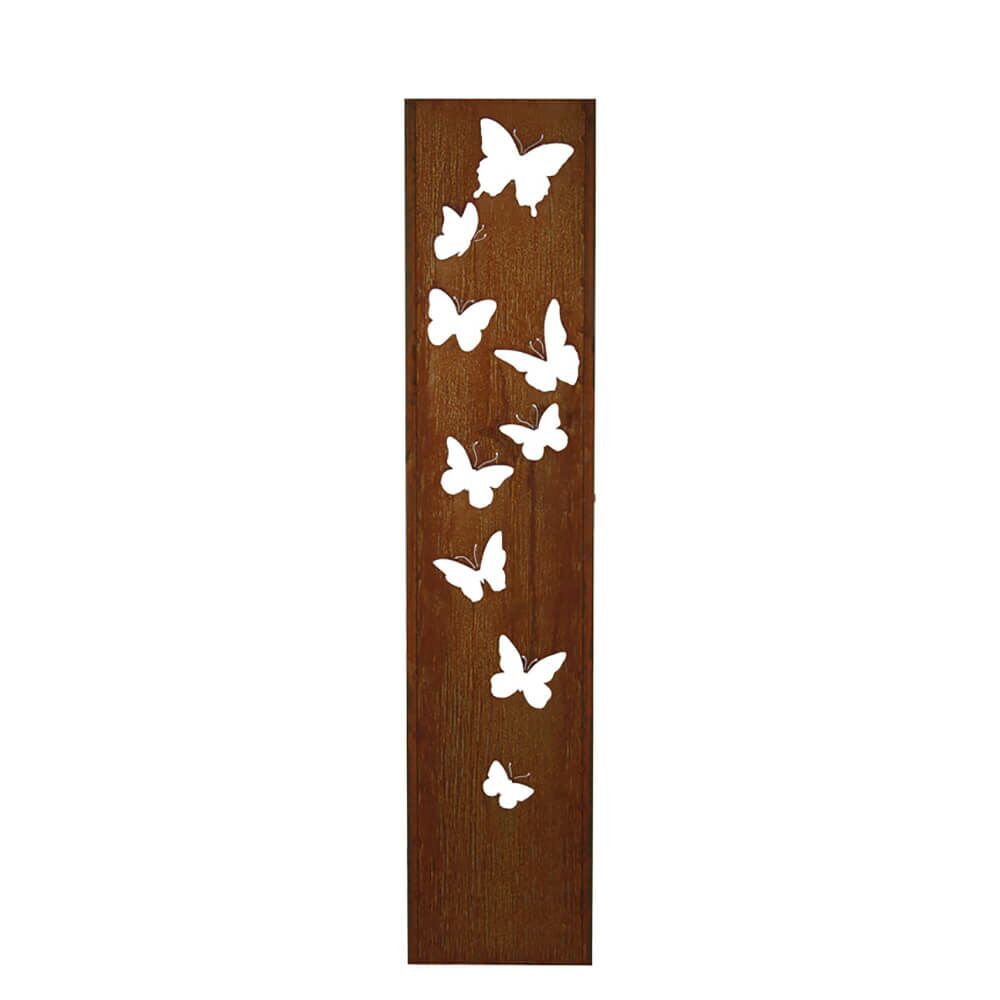  Rost Metall Garten Schild Mit Schmetterlingen - Clypeus Papillo