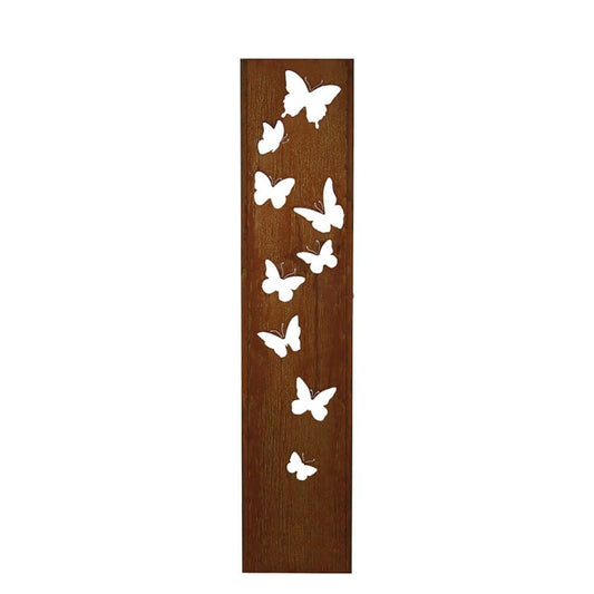  Rost Metall Garten Schild Mit Schmetterlingen - Clypeus Papillo