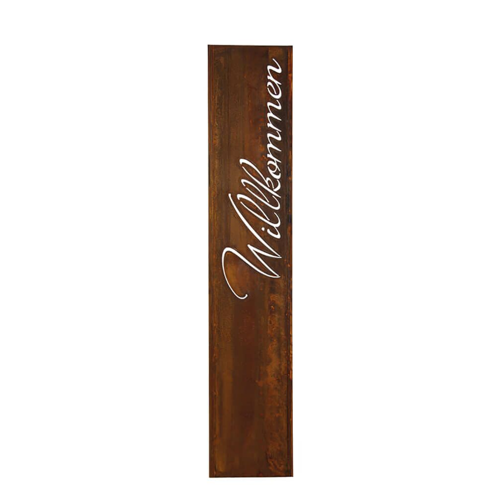  Rost Metall Garten Schild Willkommen - Clypeus Gratissi