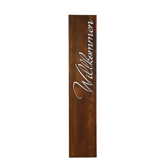  Rost Metall Garten Schild Willkommen - Clypeus Gratissi