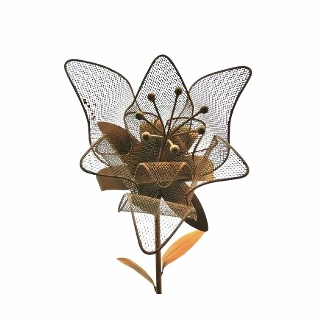  Rost Metall Gartendeko - Blume Als Gartenstecker - Luise