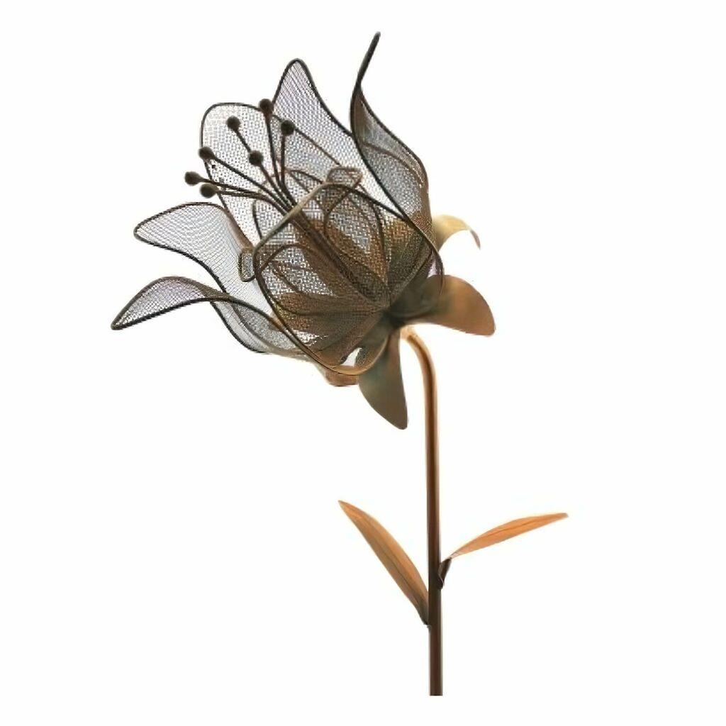  Rost Metall Gartendeko - Blume Als Gartenstecker - Luise