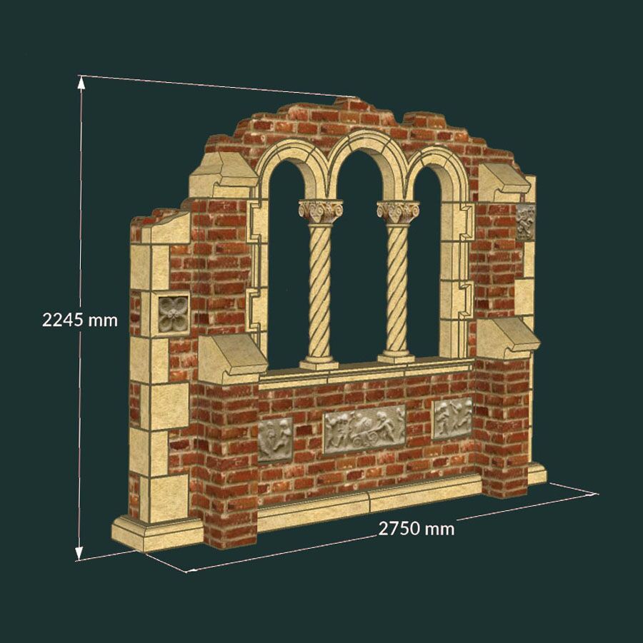  Ruinen Mauer Mit Putten & Korinthischem Fenster - Dunfero Ruin