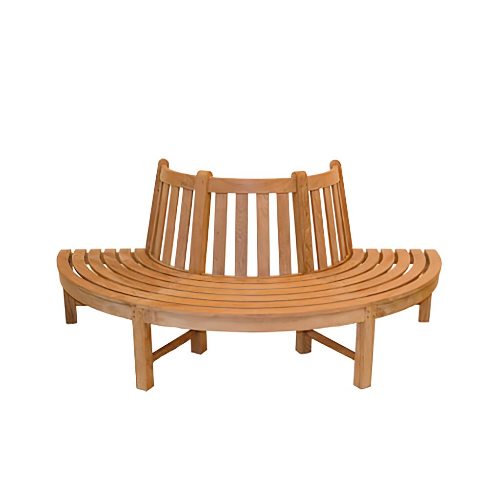  Runde Baum-Bank Aus Teakholz - Modern - Finley Gartenbank