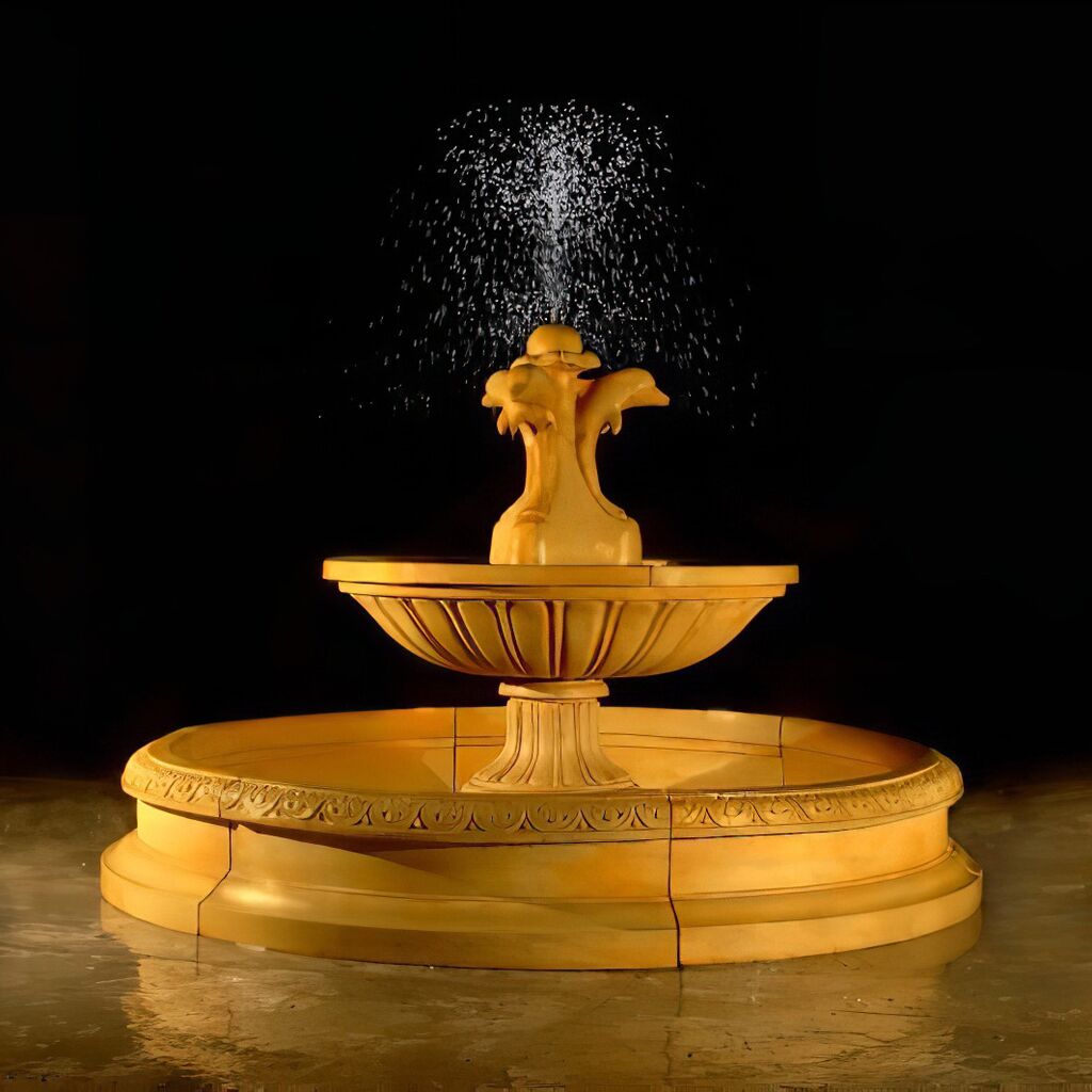  Runde Brunnen Einfassung Aus Steinguss Für Springbrunnen Und Fontänen - Stagna