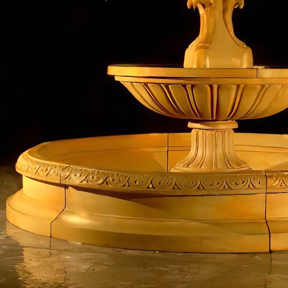  Runde Brunnen Einfassung Aus Steinguss Für Springbrunnen Und Fontänen - Stagna