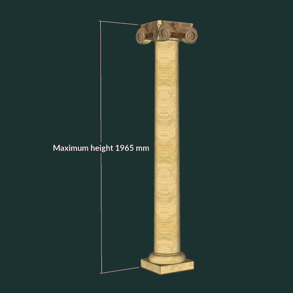  Runde Ionische Steinsäule Mit Glatter Oberfläche - Chelmsford Plain