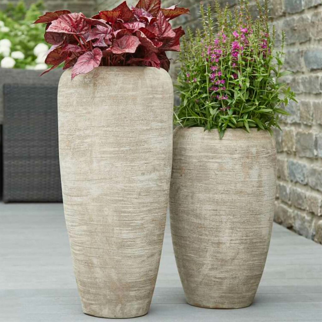  Runde Outdoor Pflanzvase - Terrakotta - Abebe