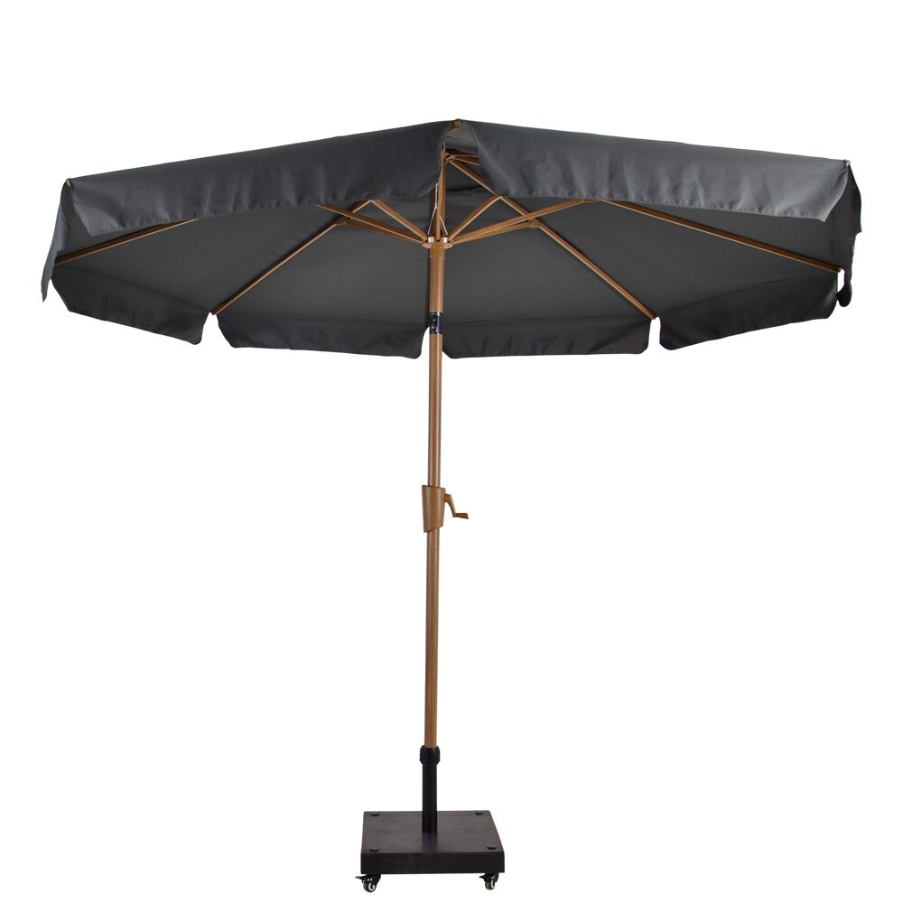  Runder 300cm Sonnenschirm Mit Volant Und Federsystem - Kippbar - Libera