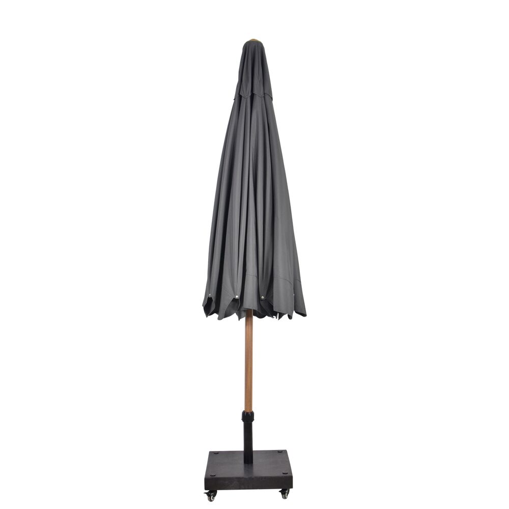  Runder 300cm Sonnenschirm Mit Volant Und Federsystem - Kippbar - Libera