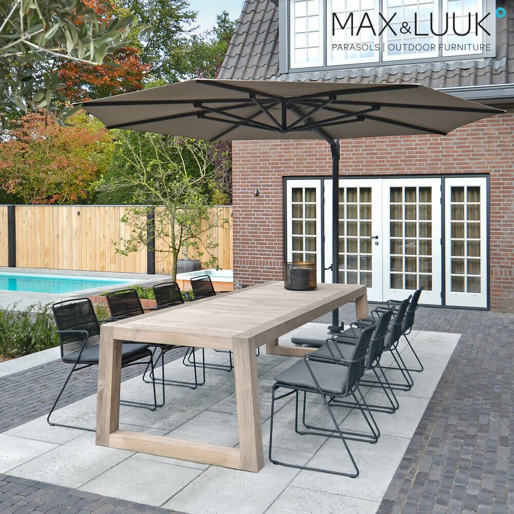  Runder Ampelschirm - 350cm - Aluminium - Kurbelsystem - Max&Luuk - Vince Ampelschirm