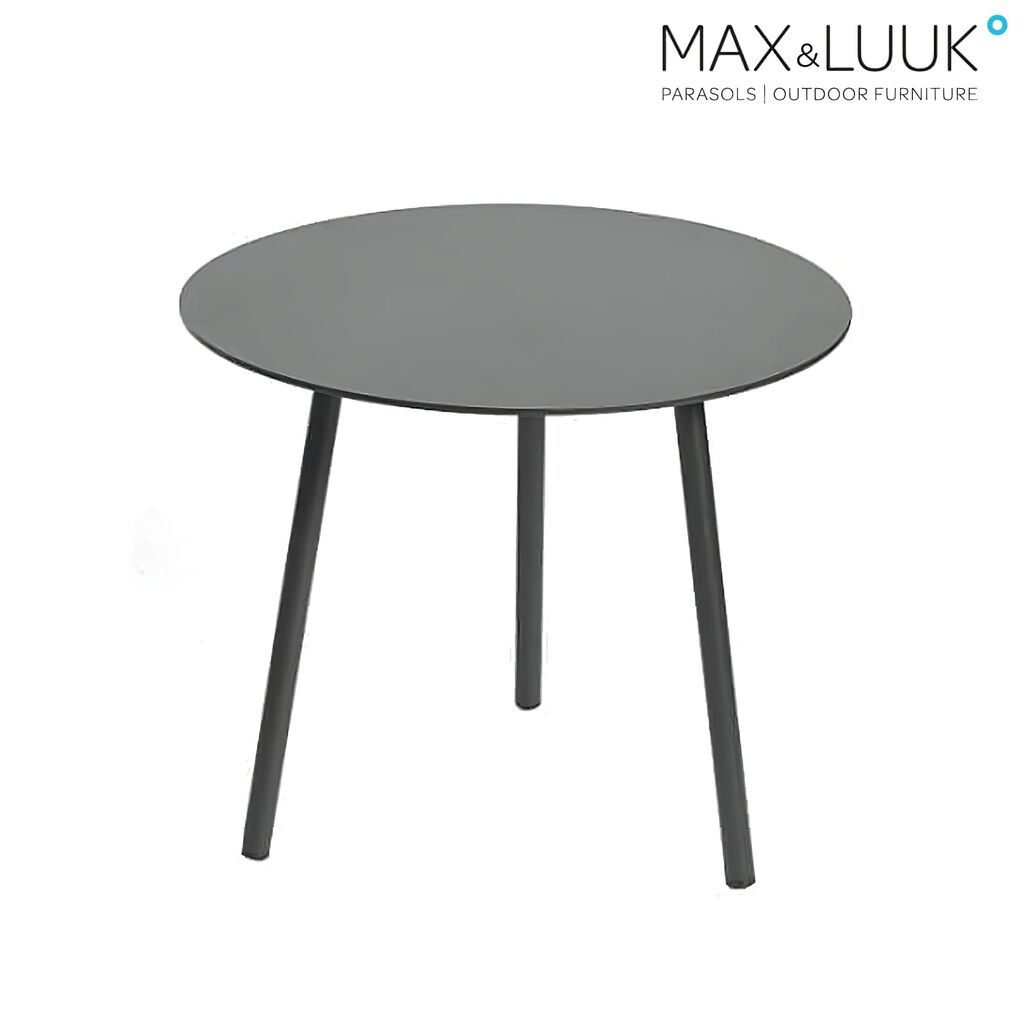  Runder Beistelltisch 50cm Schwarz Aus Aluminium - Kick Beistelltisch