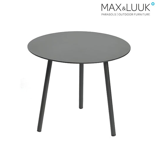  Runder Beistelltisch 50cm Schwarz Aus Aluminium - Kick Beistelltisch