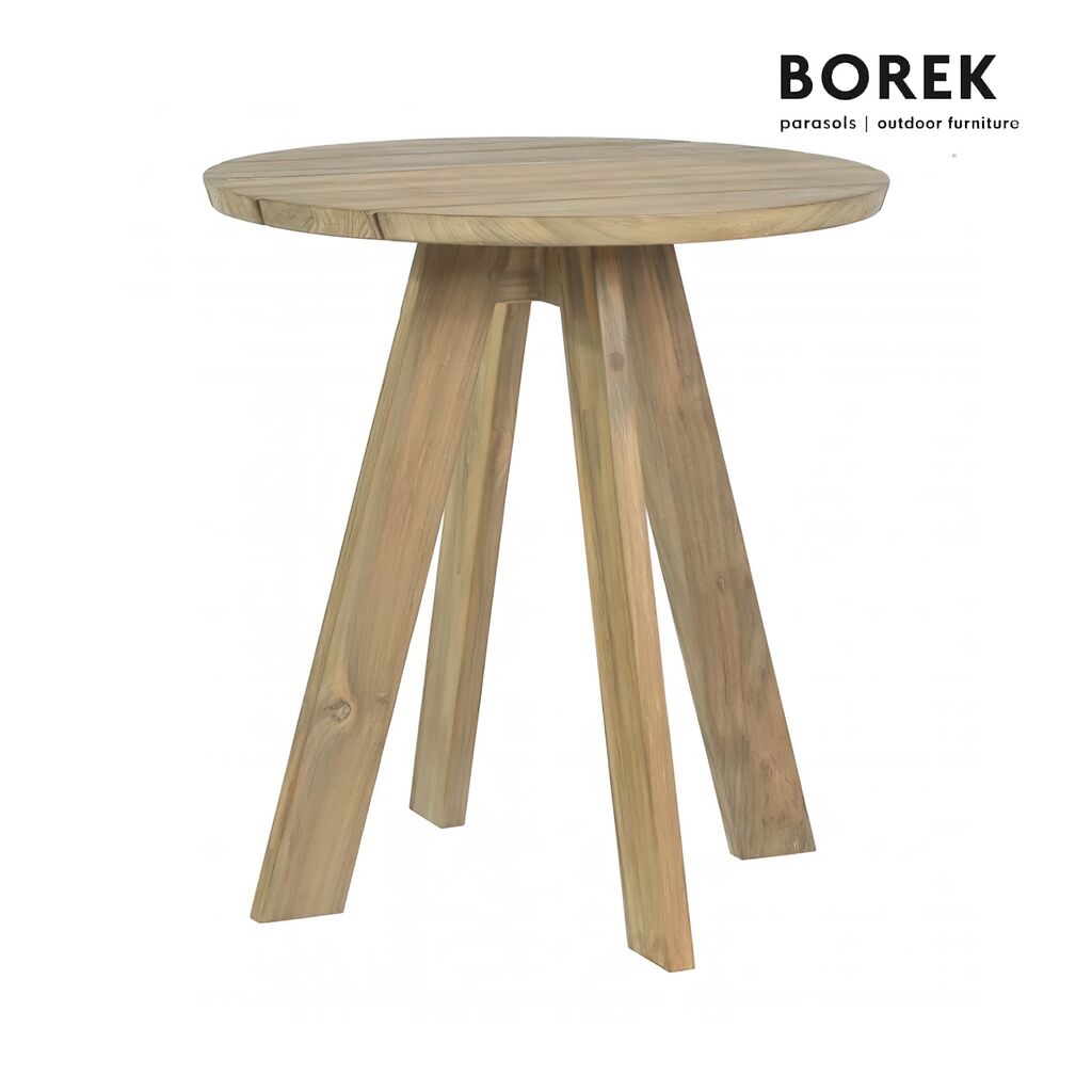  Runder Borek Gartentisch Aus Teakholz 70cm - Rundtisch Tarifa