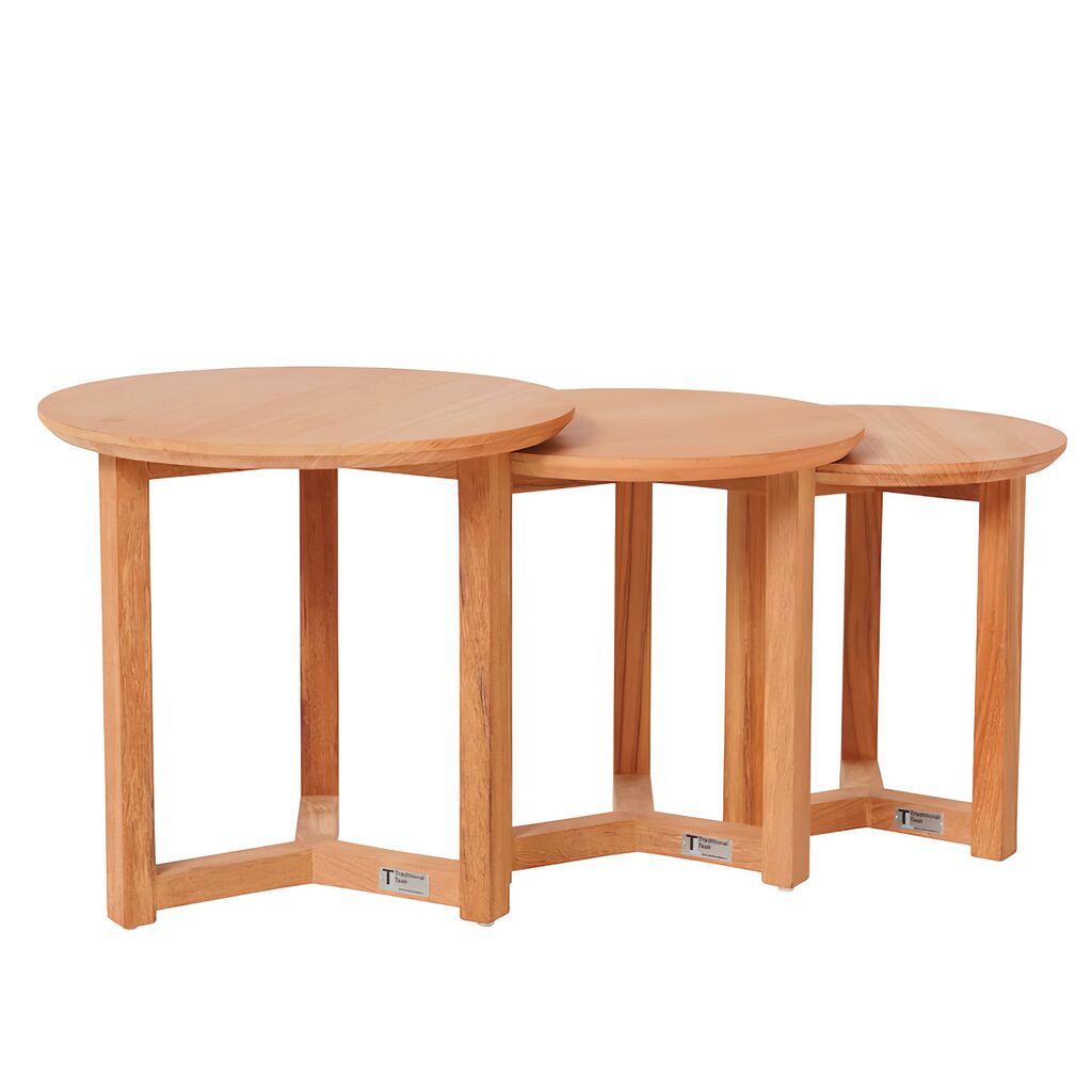  Runder Garten Beistelltisch Aus Teakholz - Modern - Esme Beistelltisch