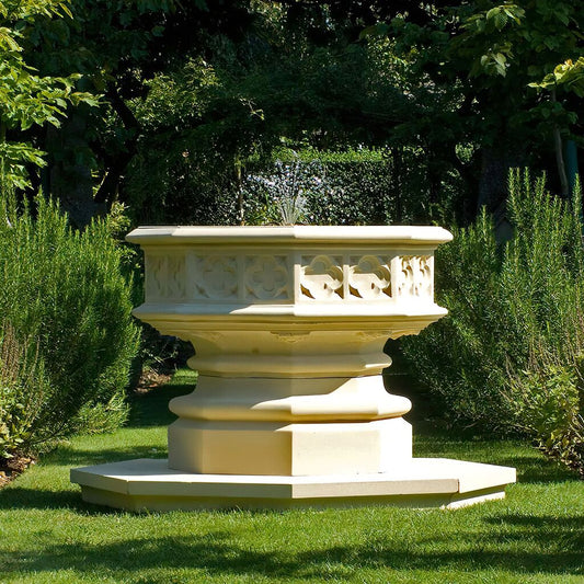  Runder Garten Springbrunnen Aus Stein - Carnap Park