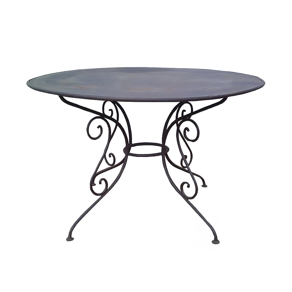  Runder Garten Tisch Aus Metall Antik Design - Urbain