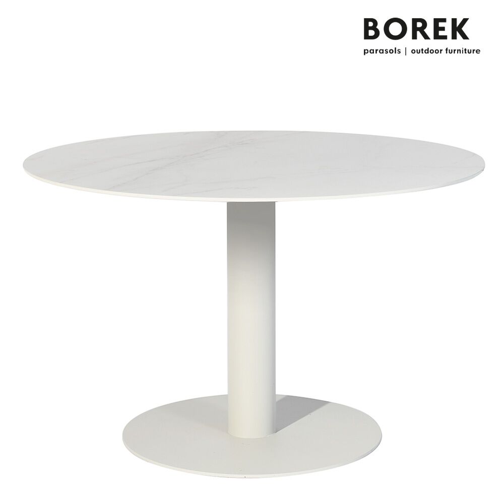  Runder Gartentisch Aus Edelstahl Mit Tischplatte Aus Dekton - Borek - Peniche Gartentisch