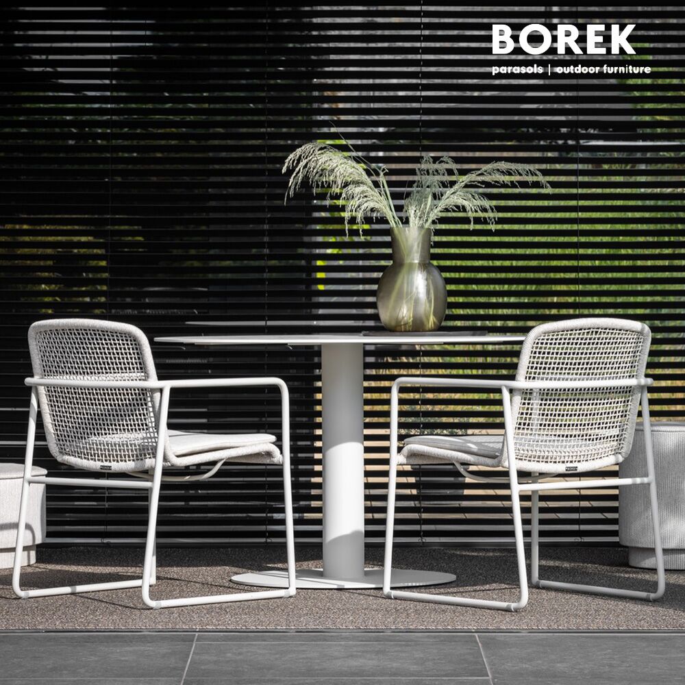  Runder Gartentisch Aus Edelstahl Mit Tischplatte Aus Dekton - Borek - Peniche Gartentisch