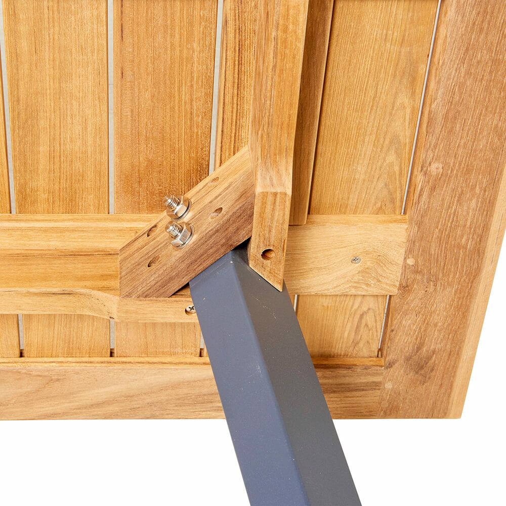  Runder Gartentisch Aus Teakholz & Aluminium - Modern - Darcey M Gartentisch