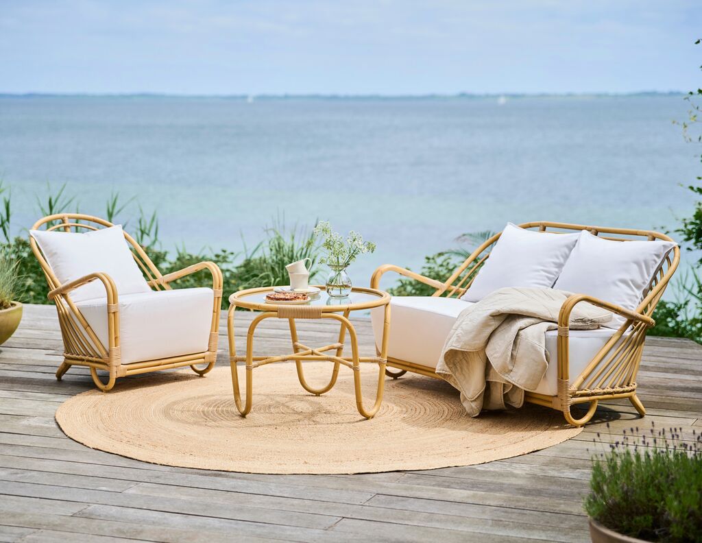  Runder Gartentisch Für Die Outdoor Sofaecke Aus Alu - Kaffeetisch Bjell