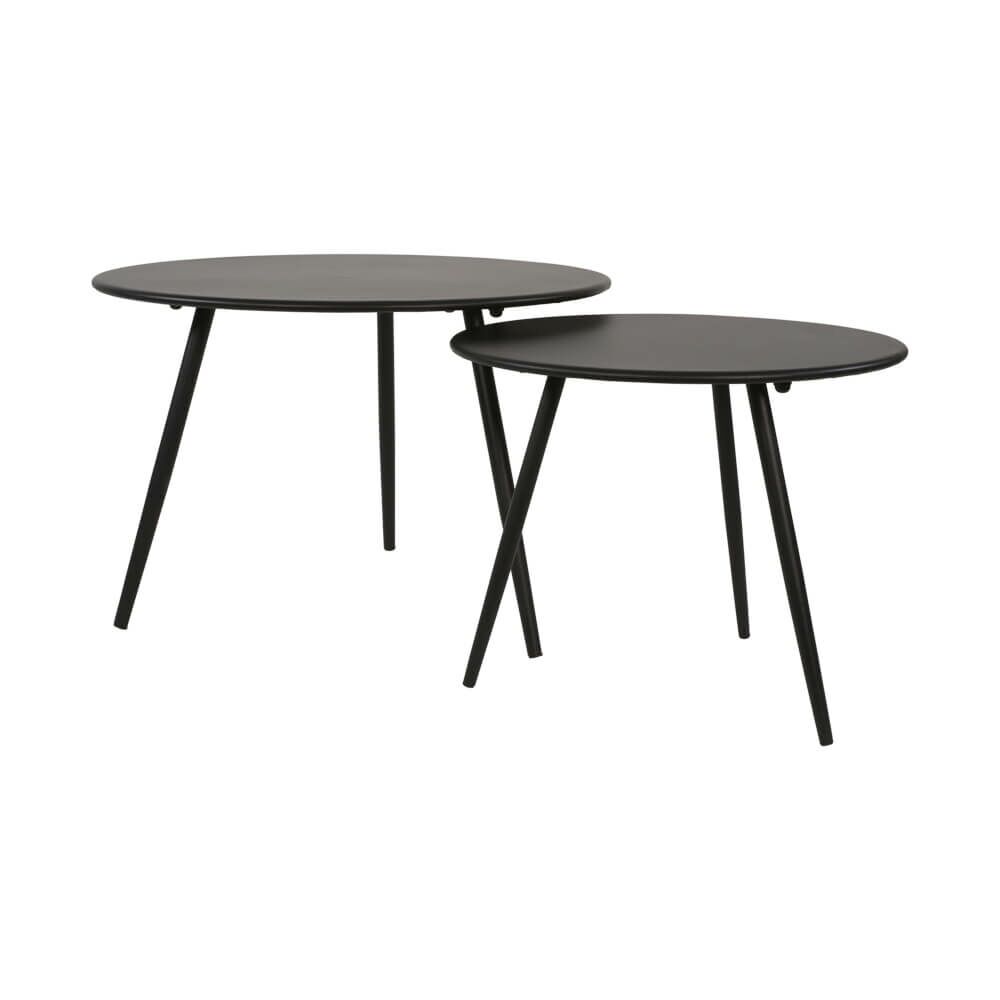  Runder Gartentisch Für Lounge - Schwarz - Moderna Schwarz