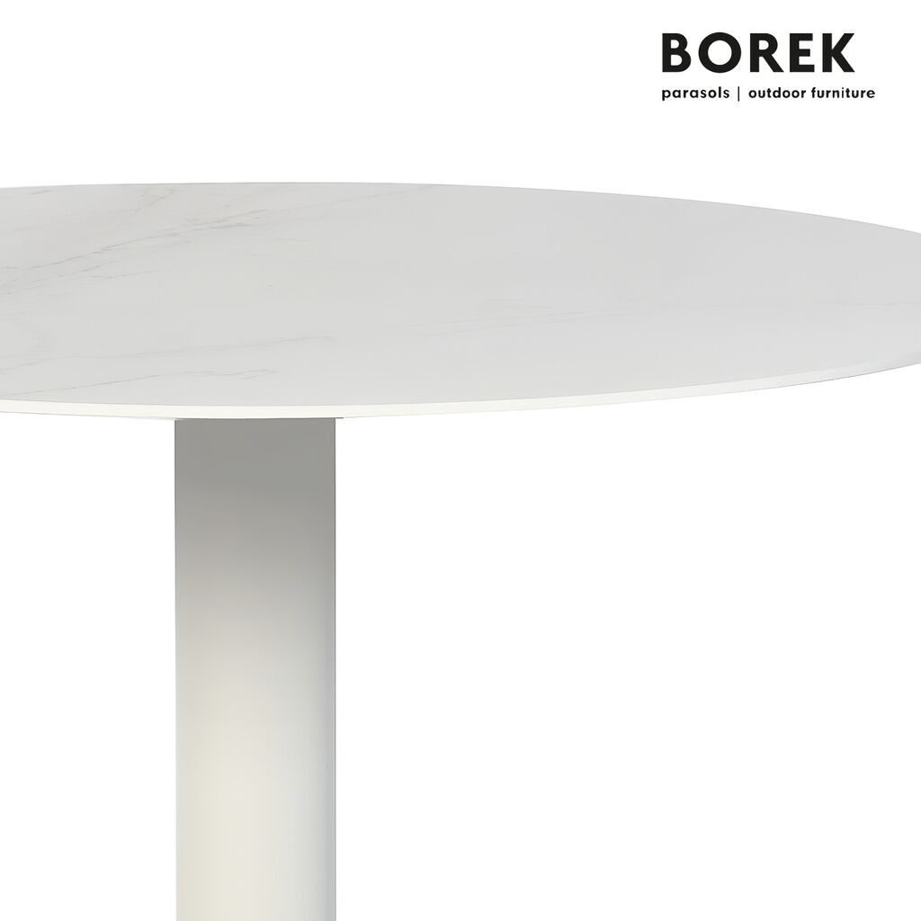  Runder Outdoor Esstisch Aus Edelstahl Und Dekton Von Borek - Peniche Gartentisch