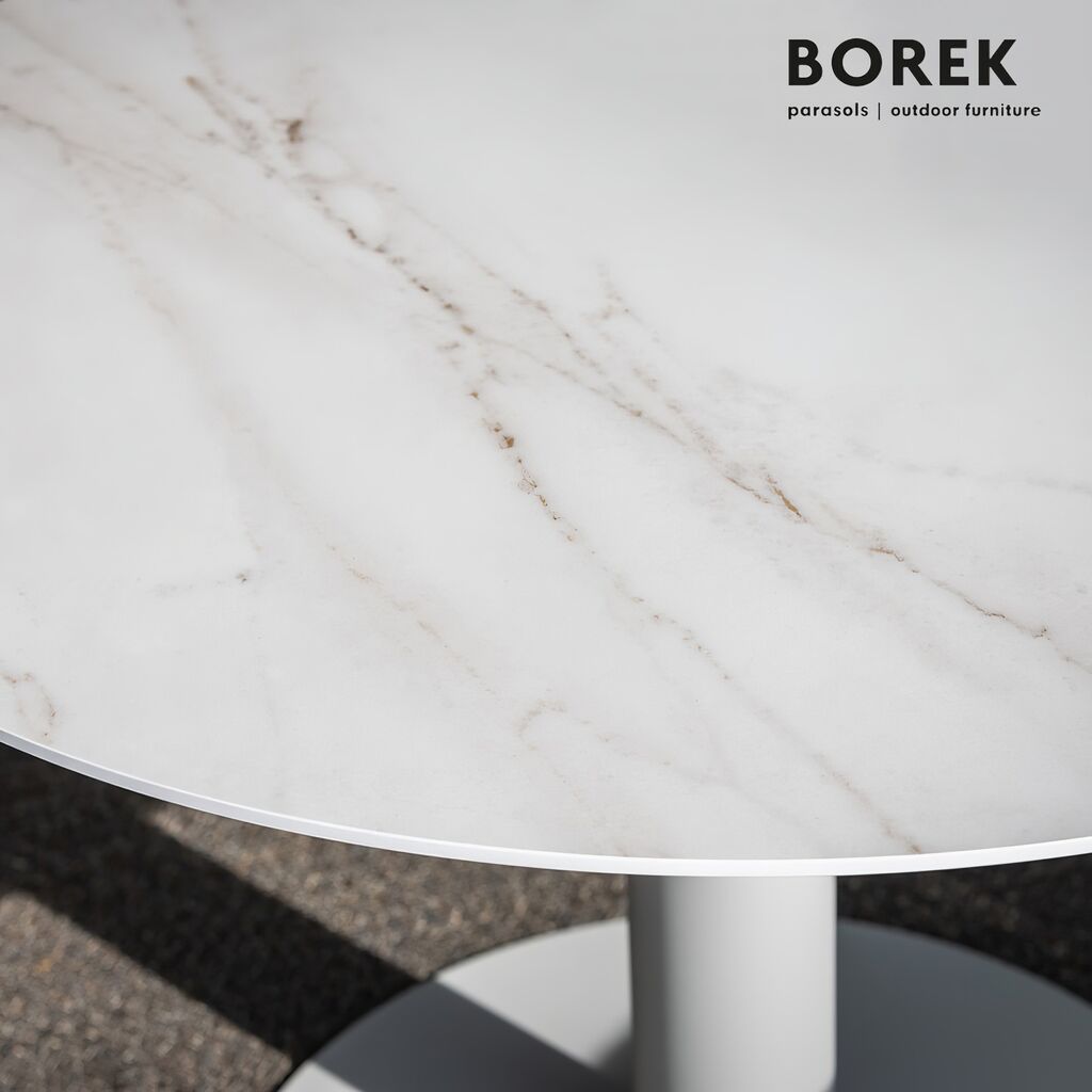  Runder Outdoor Esstisch Aus Edelstahl Und Dekton Von Borek - Peniche Gartentisch