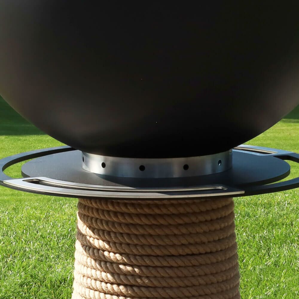  Runder Säulengrill Von Masuria Aus Stahl Für Den Garten In Schwarz - Juno Grill