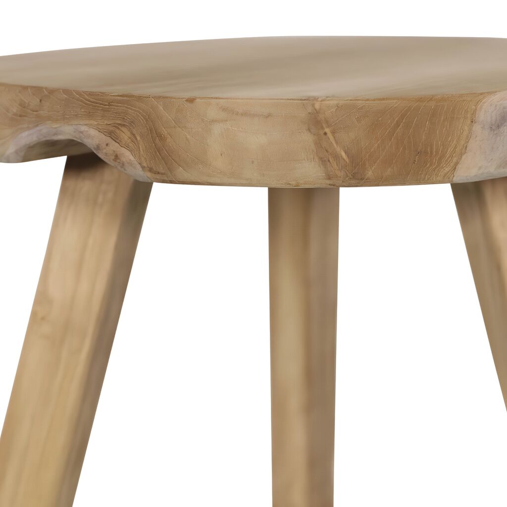  Runder Teakholz Gartenhocker 47cm Hoch - Hocker Lemo