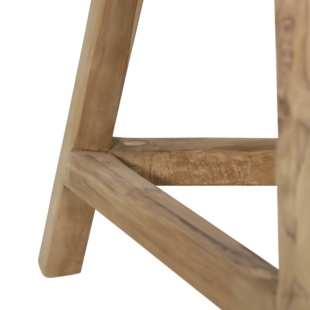 Runder Teakholz Gartenhocker 47cm Hoch - Hocker Lemo